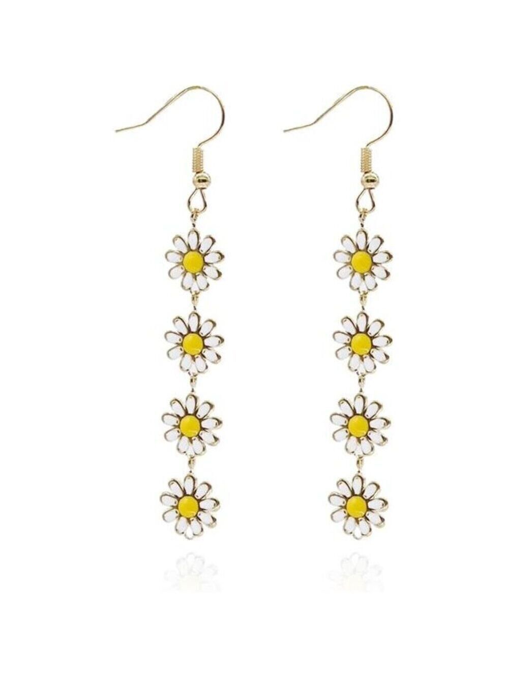 Daisy Flower Stud Earrings Cute Chrysanthemum Dangle Earring Little Sun Flower